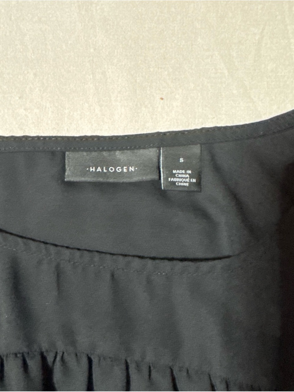 Halogen Black Ruffle-Front Blouse - Picture 2 of 3
